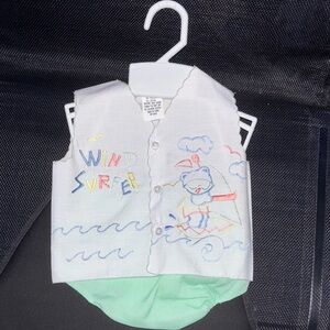 Kids Wind Surfer Vest - White and Multicolor